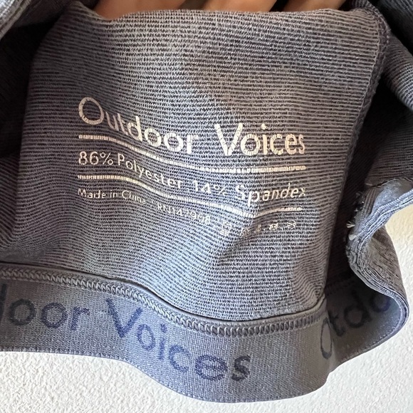 Outdoor Voices High Neck Sports Bra Crop Top - The Athena Crop Heathered Purple - Picture 4 of 4